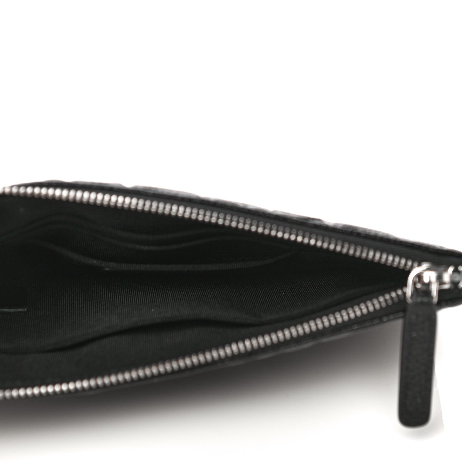 Chanel Caviar Camellia Embossed Cosmetic Pouch Black 5 of 8