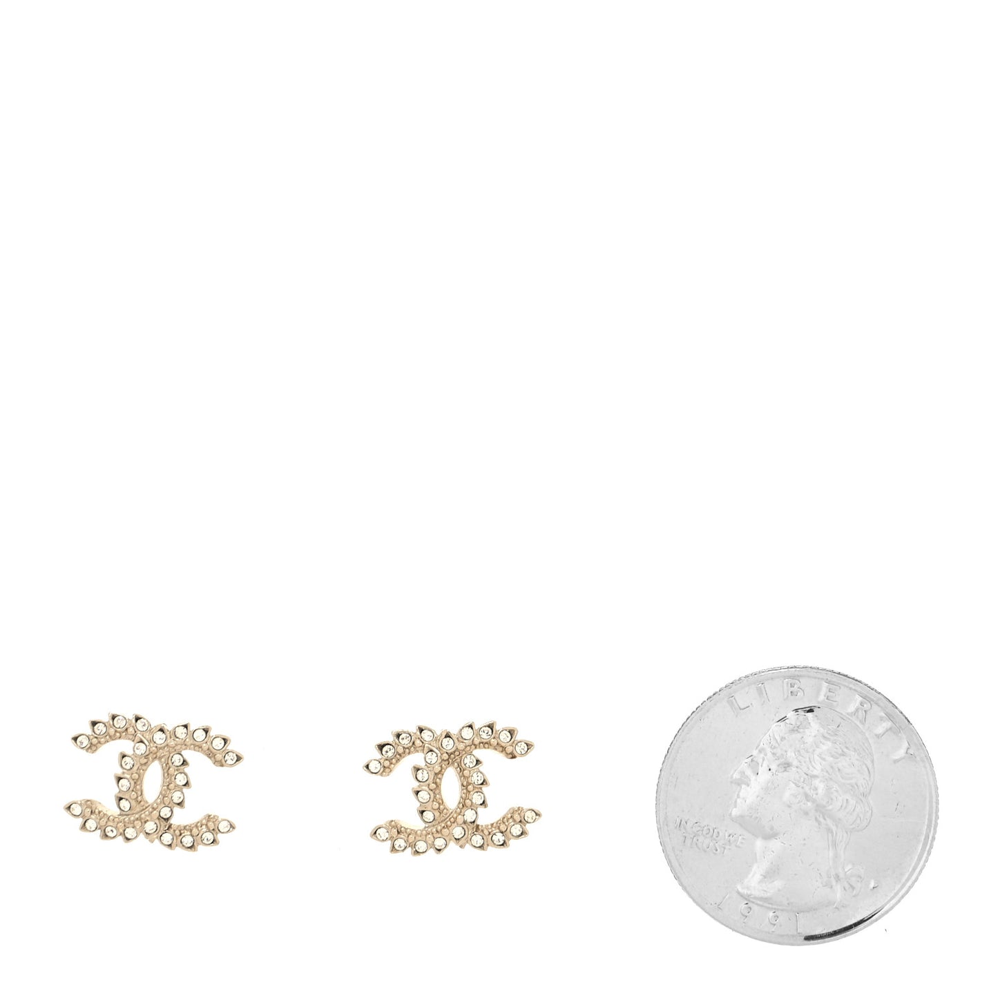 Strass Crystal Dazzling Wheat CC Earrings Gold