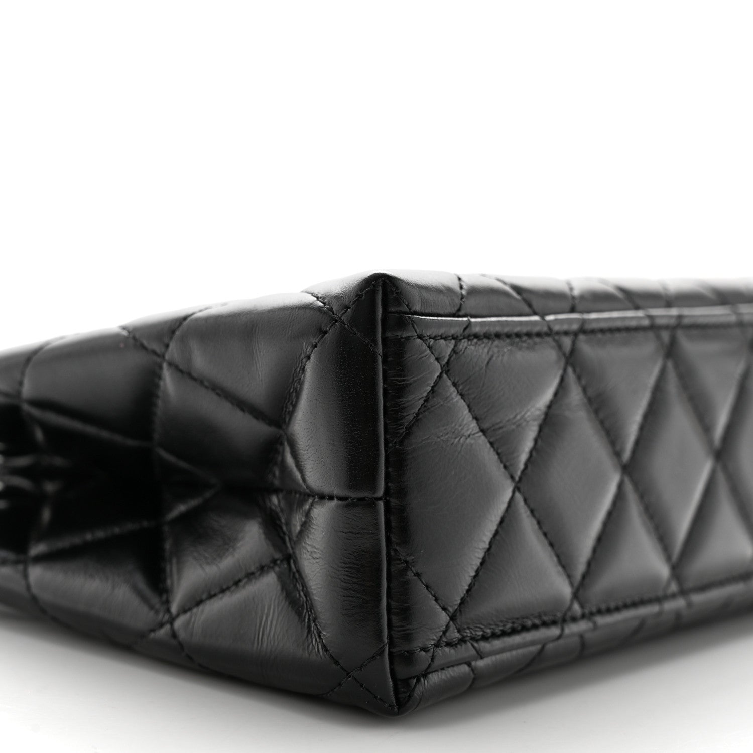 Chanel Shiny Aged Calfskin Quilted Nano Kelly Shopper Black 16 of 20