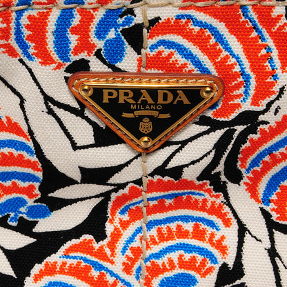Prada Canapa Stampata Tote Black Mimosa 5 of 9