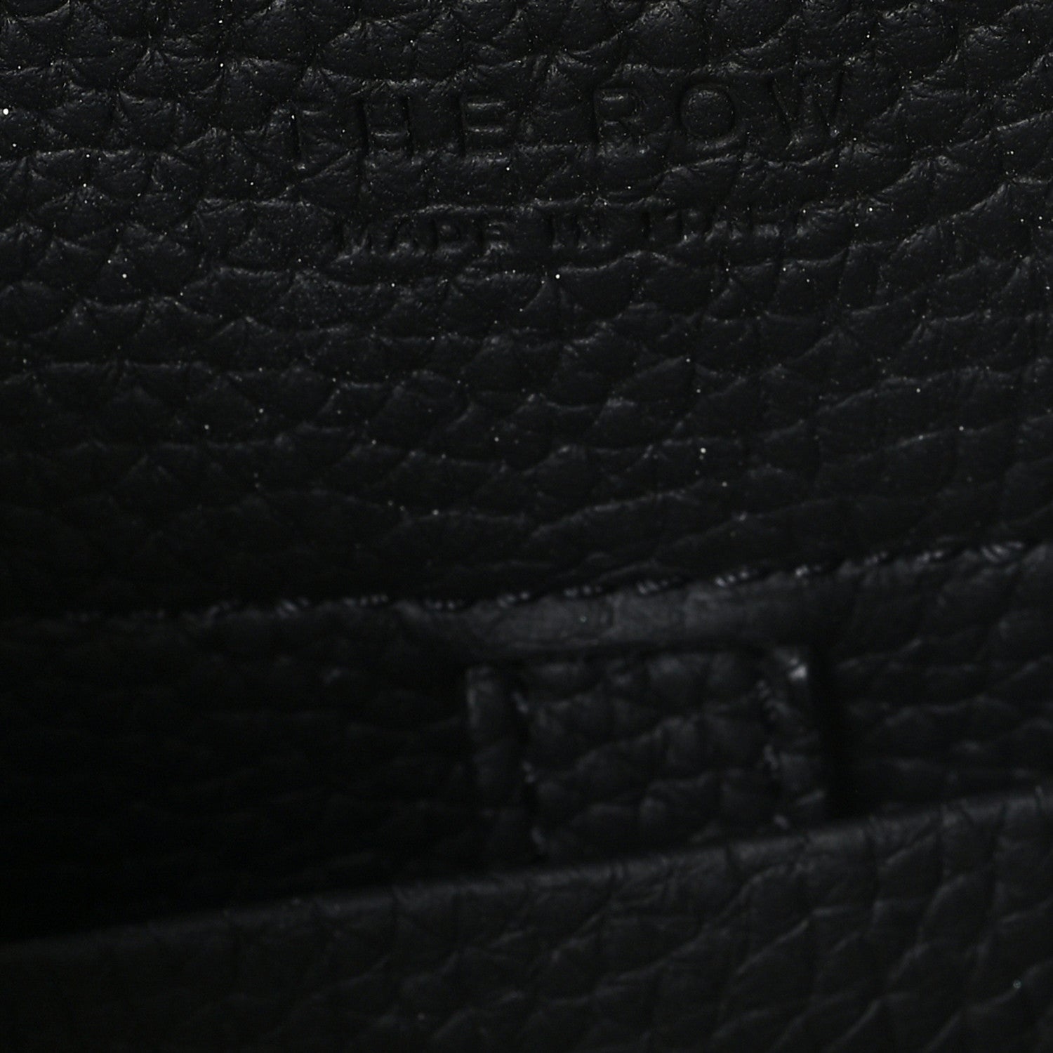 The Row Grained Calfskin Soft Margaux 10 Bag Black 6 of 9