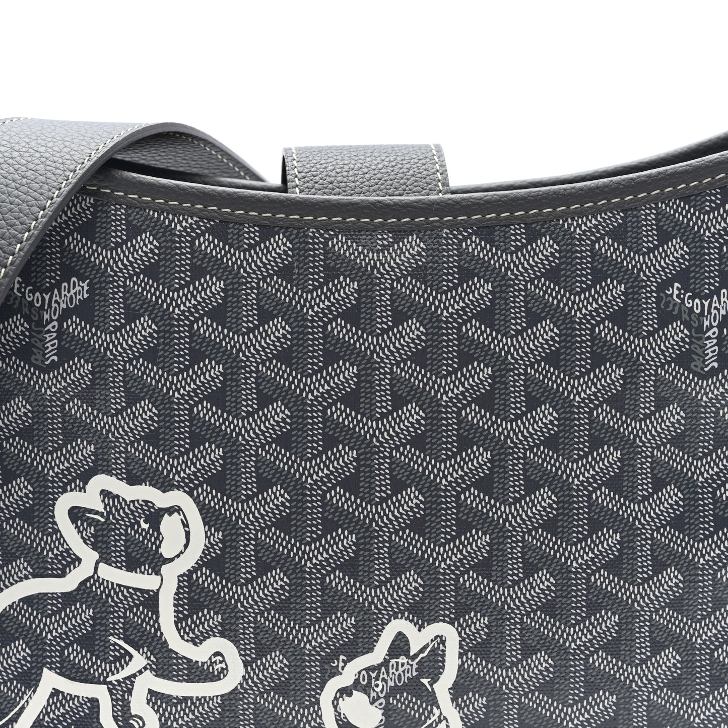 Goyardine Musette PM Bag Grey
