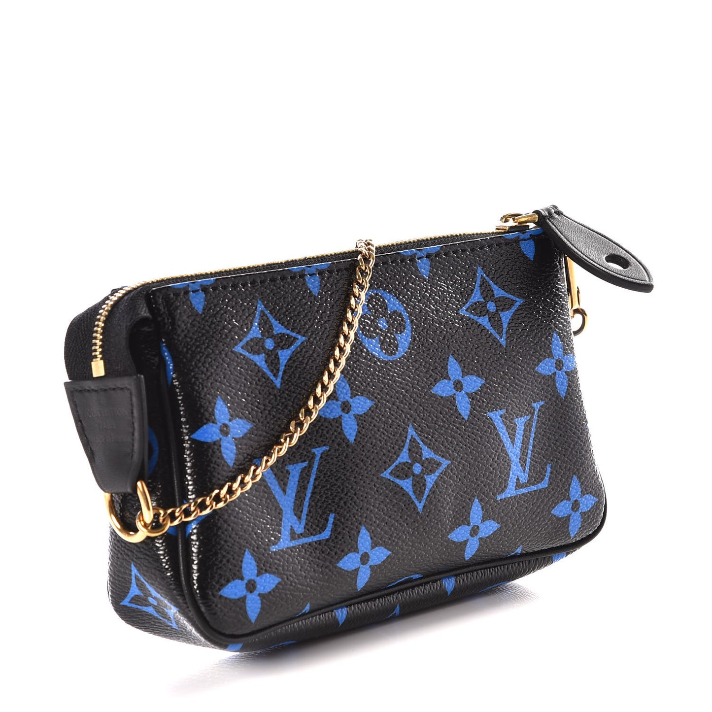 Colored Monogram Mini Pochette Accessories Blue Black