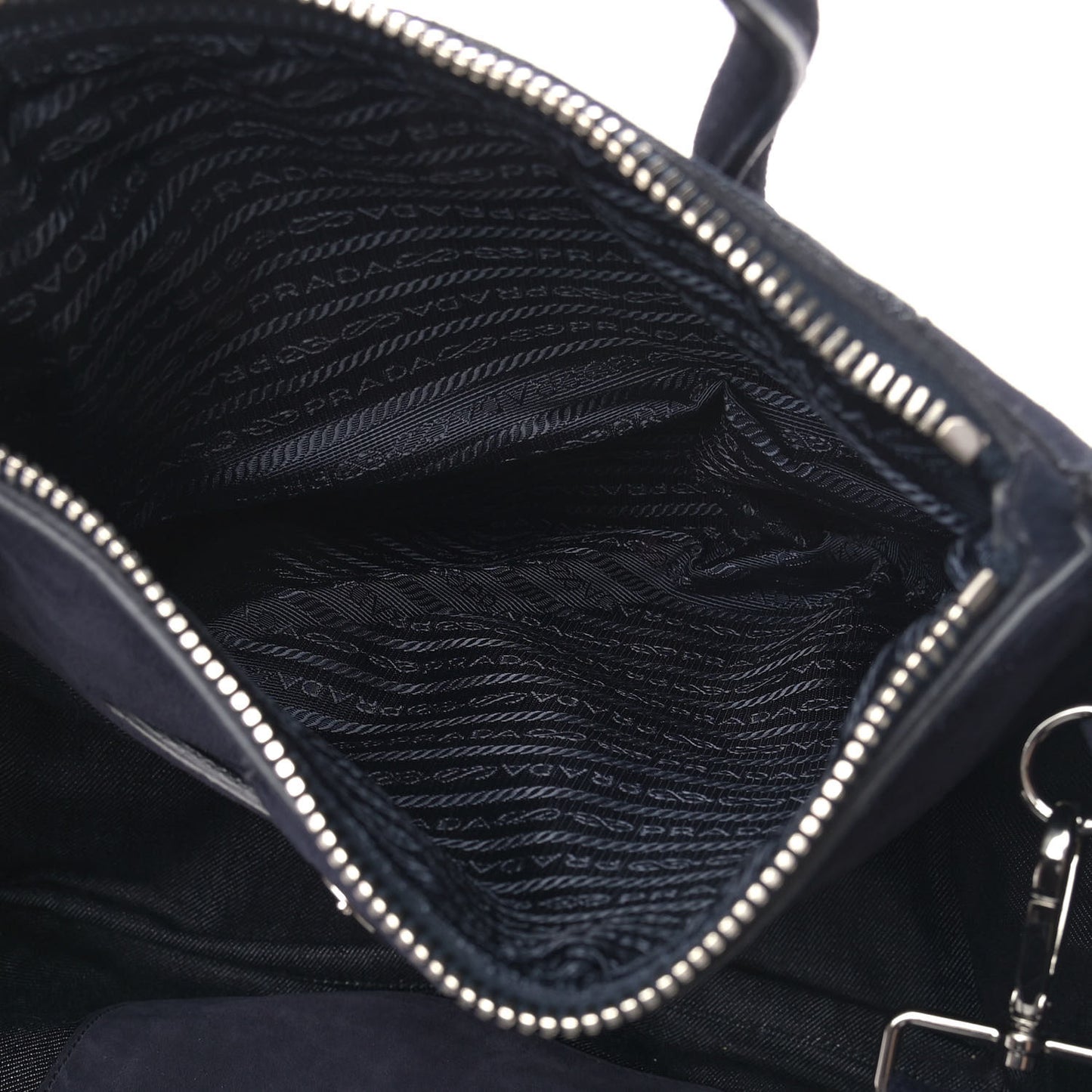 Denim Suede Scamosciato Twin Pocket Tote Bleu