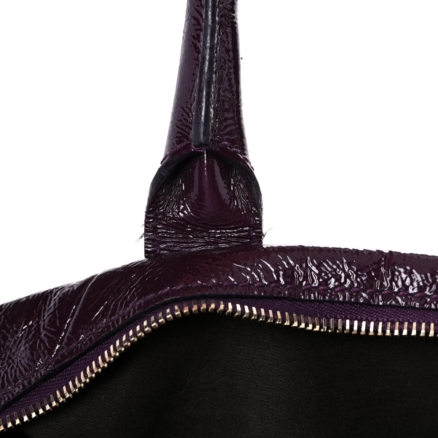Saint Laurent Textured Patent Medium Easy Sac Purple 15 of 15
