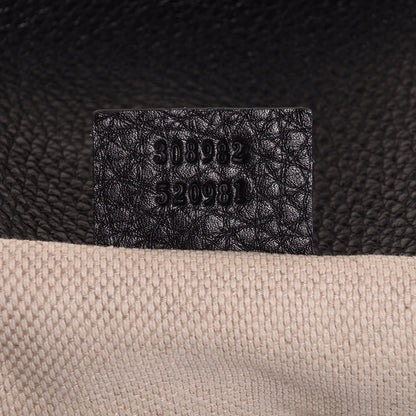 Gucci Pebbled Calfskin Studded Medium Soho Chain Shoulder Bag Black 7 of 9