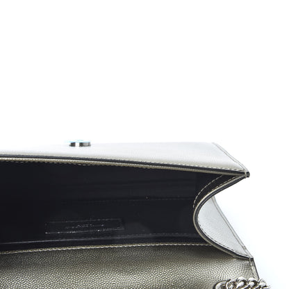 Saint Laurent Grain De Poudre Small Monogram Kate Satchel Gold 8 of 16
