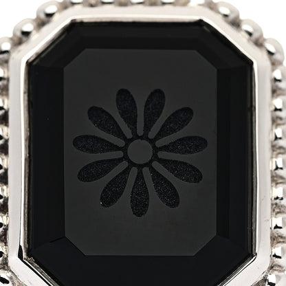 Tiffany Sterling Silver Black Onyx Ziegfeld Daisy Ring 55 7.25 5 of 6