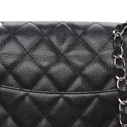 Chanel Caviar Quilted Jumbo Single Flap Black 10 of 12