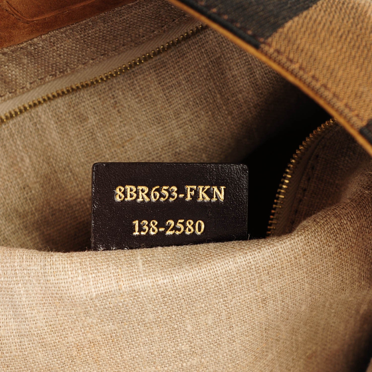 Fendi Pequin Cuoio Vegetale Large Hobo Tobacco Rosso Black 7 of 8