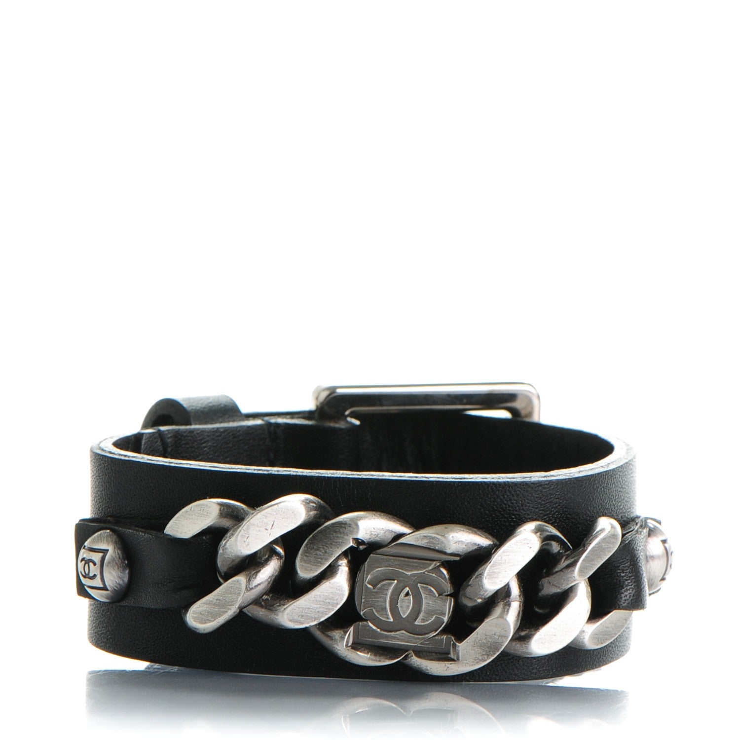 Chanel CC Chain Buckle Bracelet Black 1 of 5