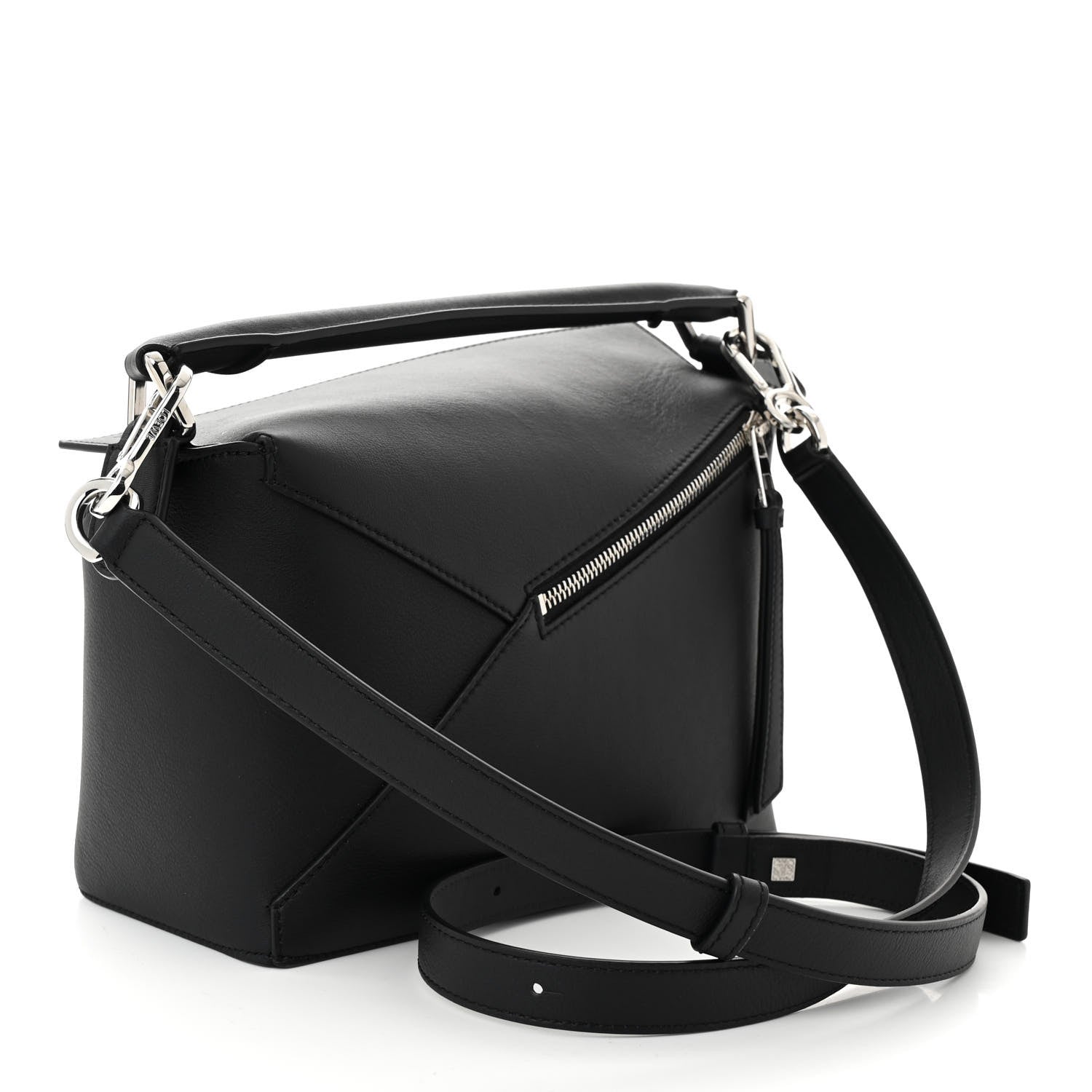 Loewe Calfskin Small Puzzle Edge Bag Black 3 of 9