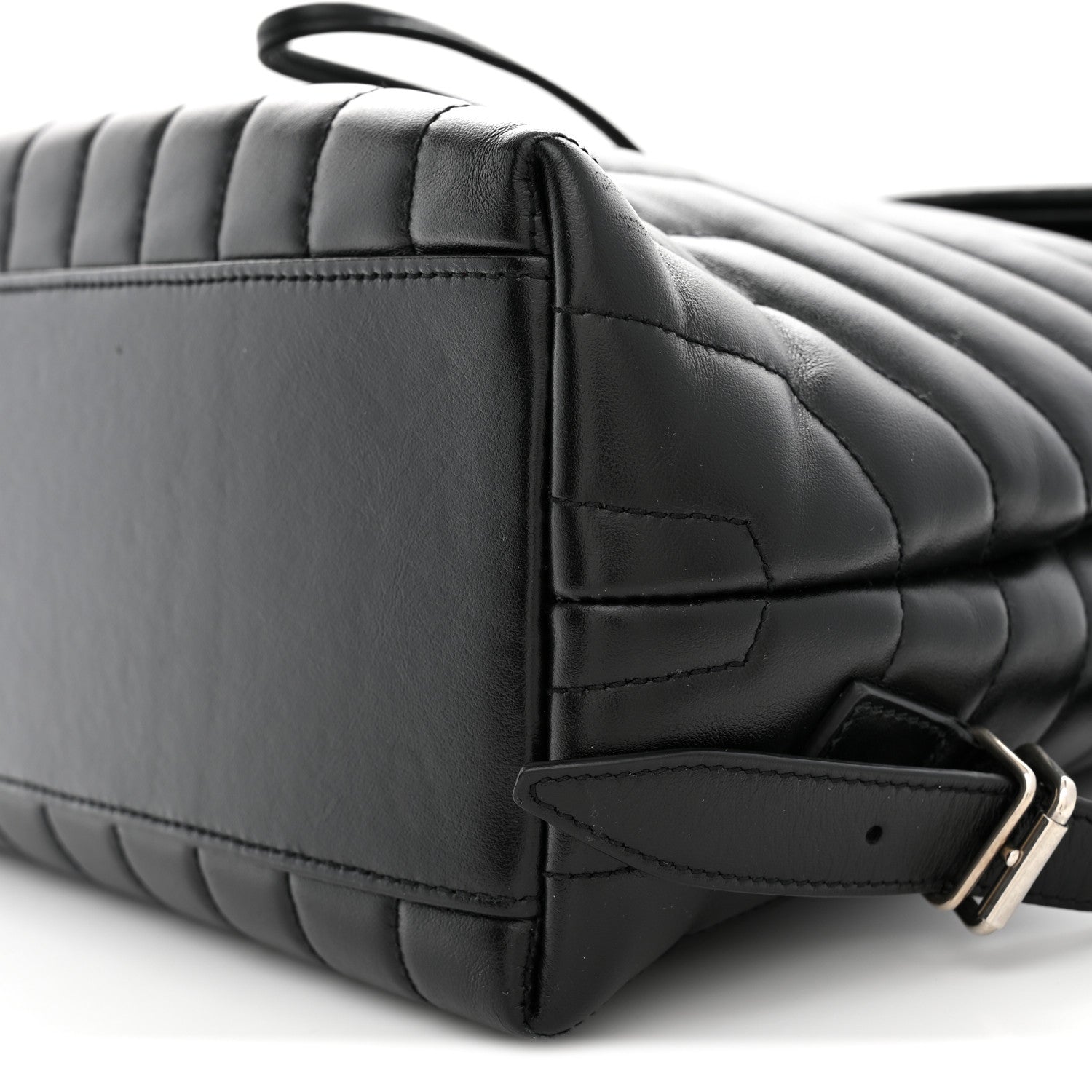 Saint Laurent Calfskin Y Quilted Monogram Medium Loulou Backpack Black 10 of 10