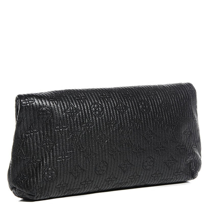 Louis Vuitton Calfskin Quilted Monogram Altair Clutch Black 3 of 7