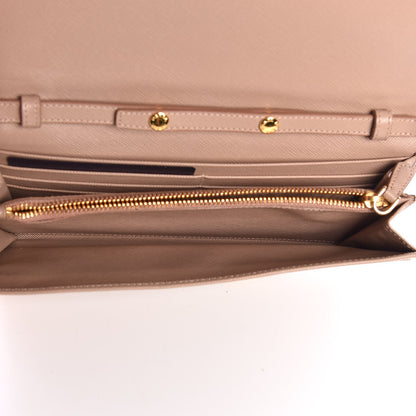 Prada Saffiano Metal Oro Chain Wallet Cammeo 5 of 7