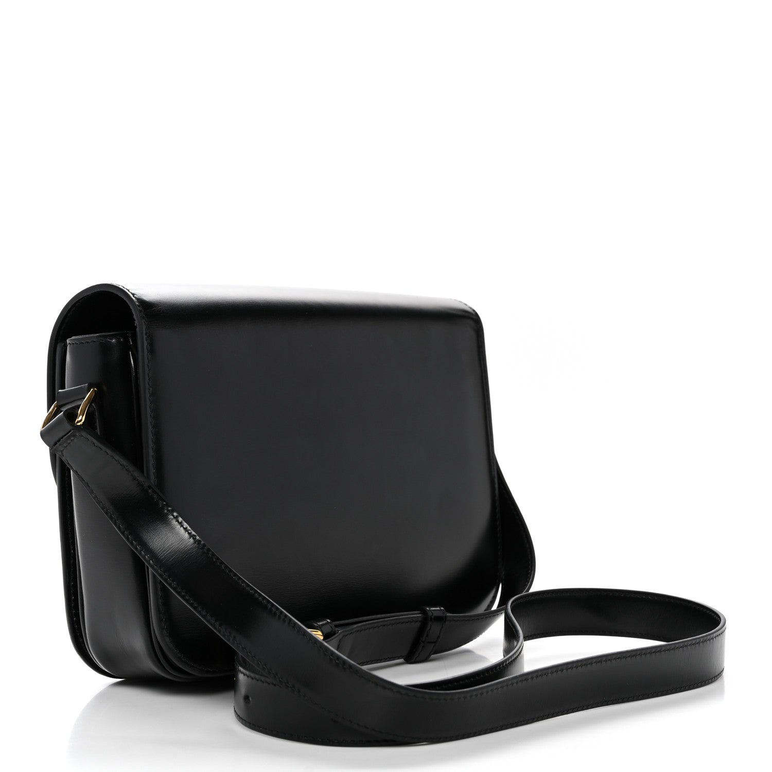 Celine Shiny Calfskin Medium Triomphe Black 2 of 13