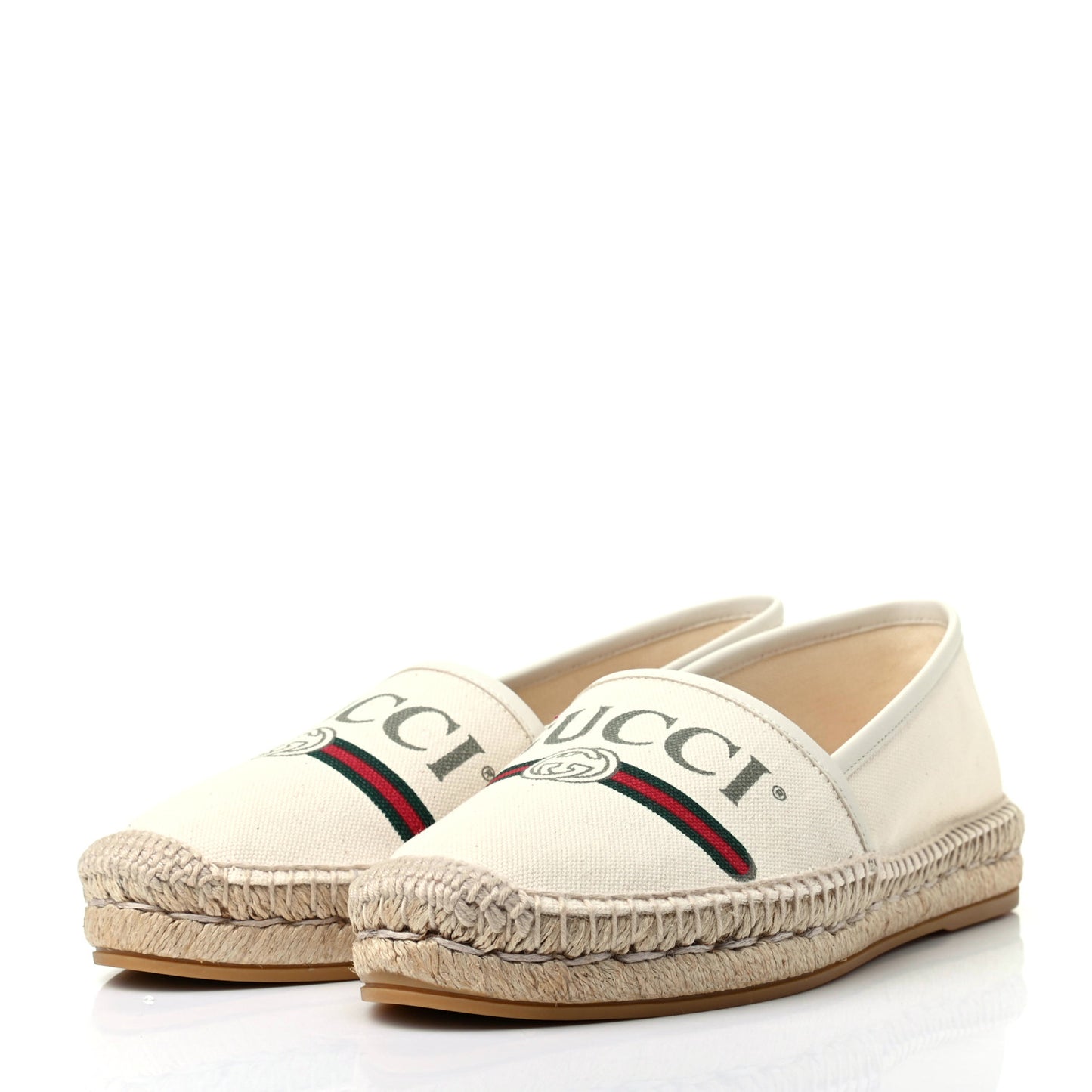Canvas Logo Espadrilles 38 Greggio White