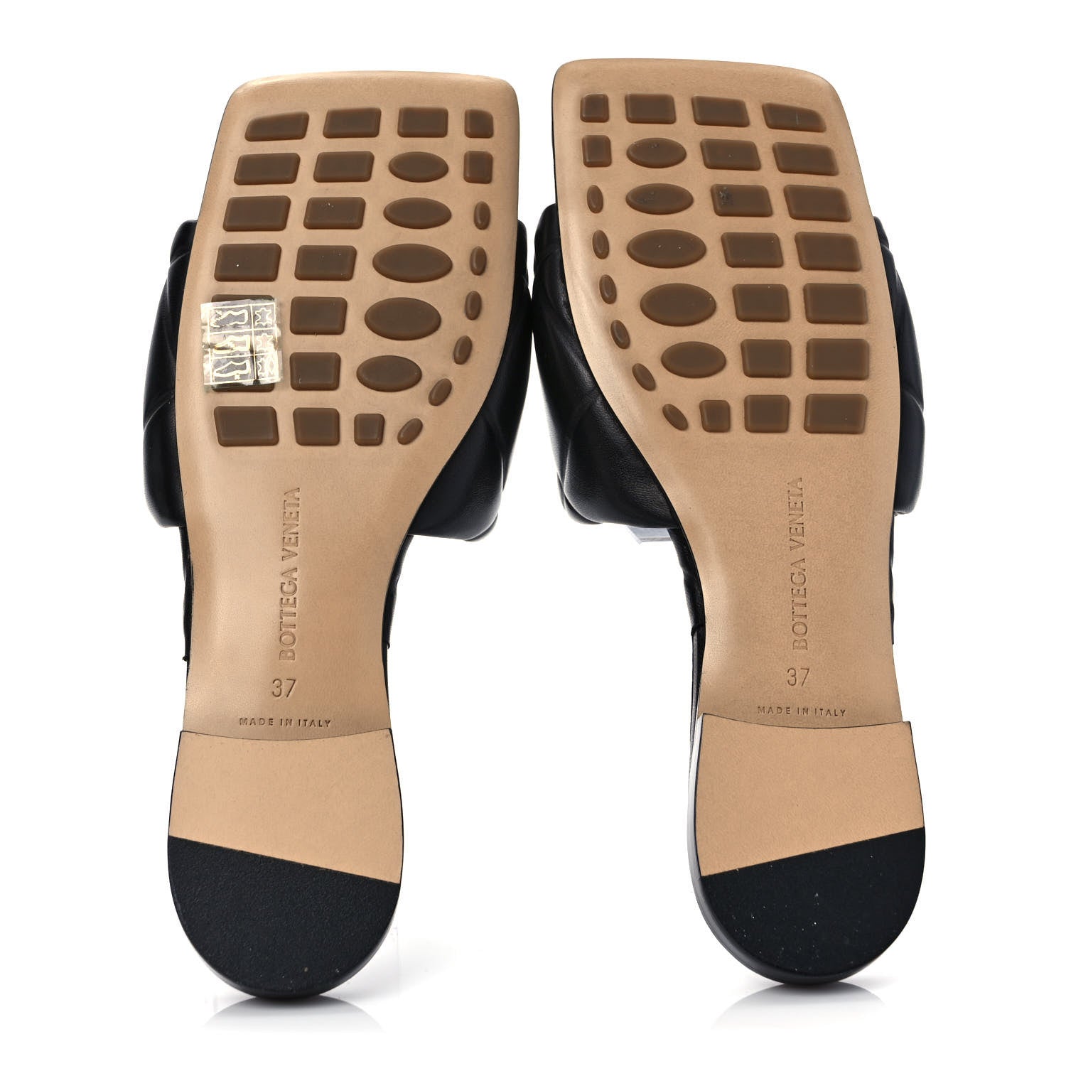 Bottega Veneta Nappa Quilted Rubber Lido Flat Sandals 37 Black 5 of 8