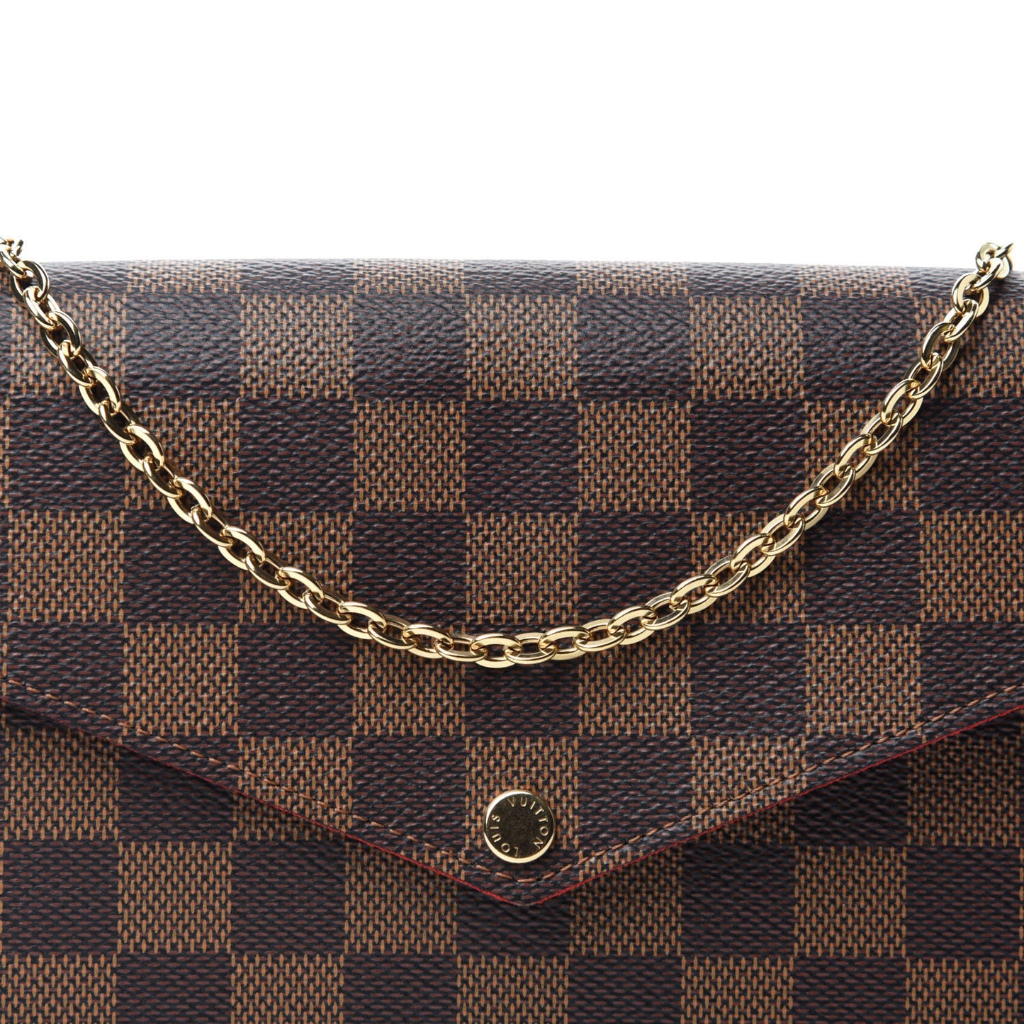 Damier Ebene Pochette Felicie Chain Wallet