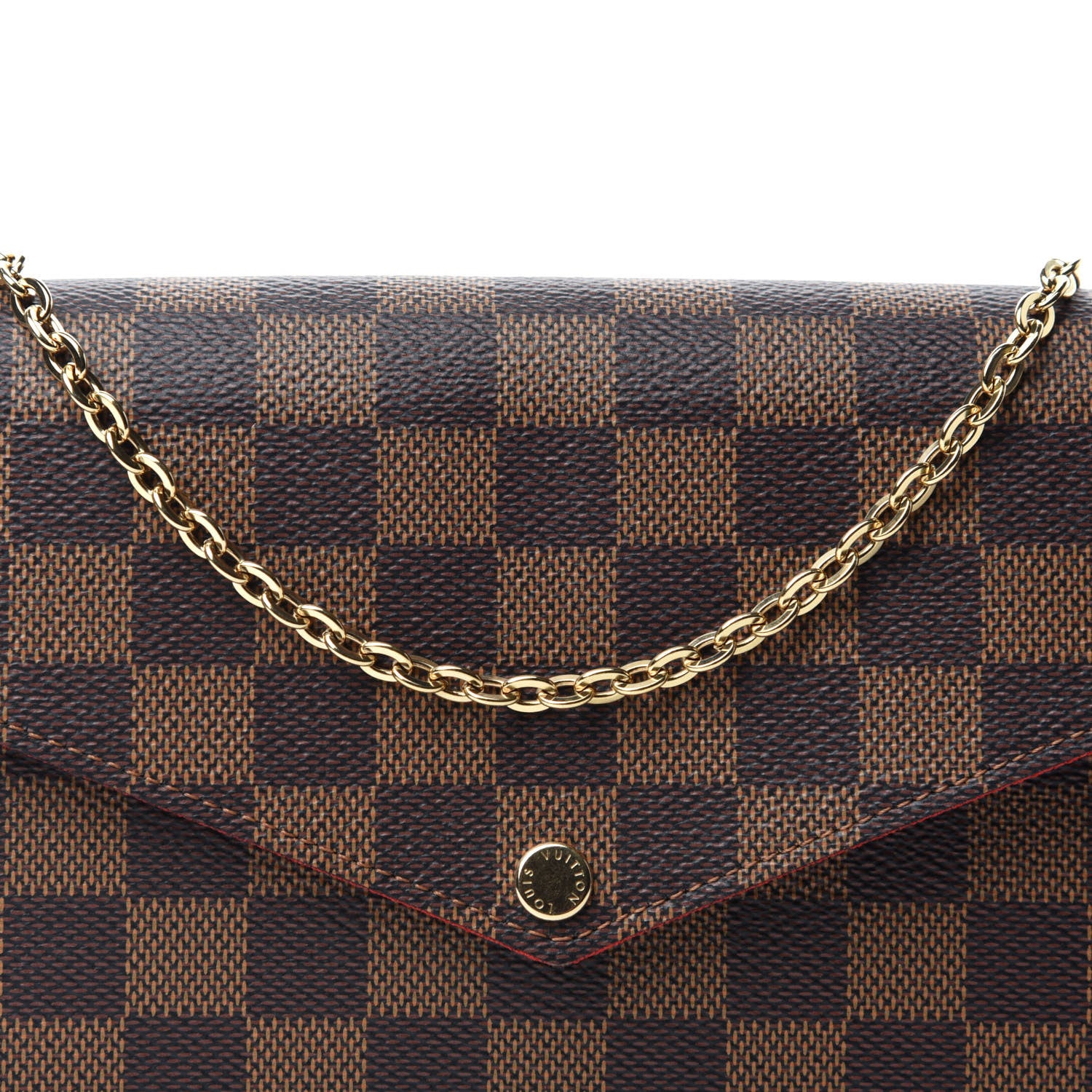 Louis Vuitton Damier Ebene Pochette Felicie Chain Wallet 11 of 11