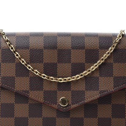 Louis Vuitton Damier Ebene Pochette Felicie Chain Wallet 11 of 11