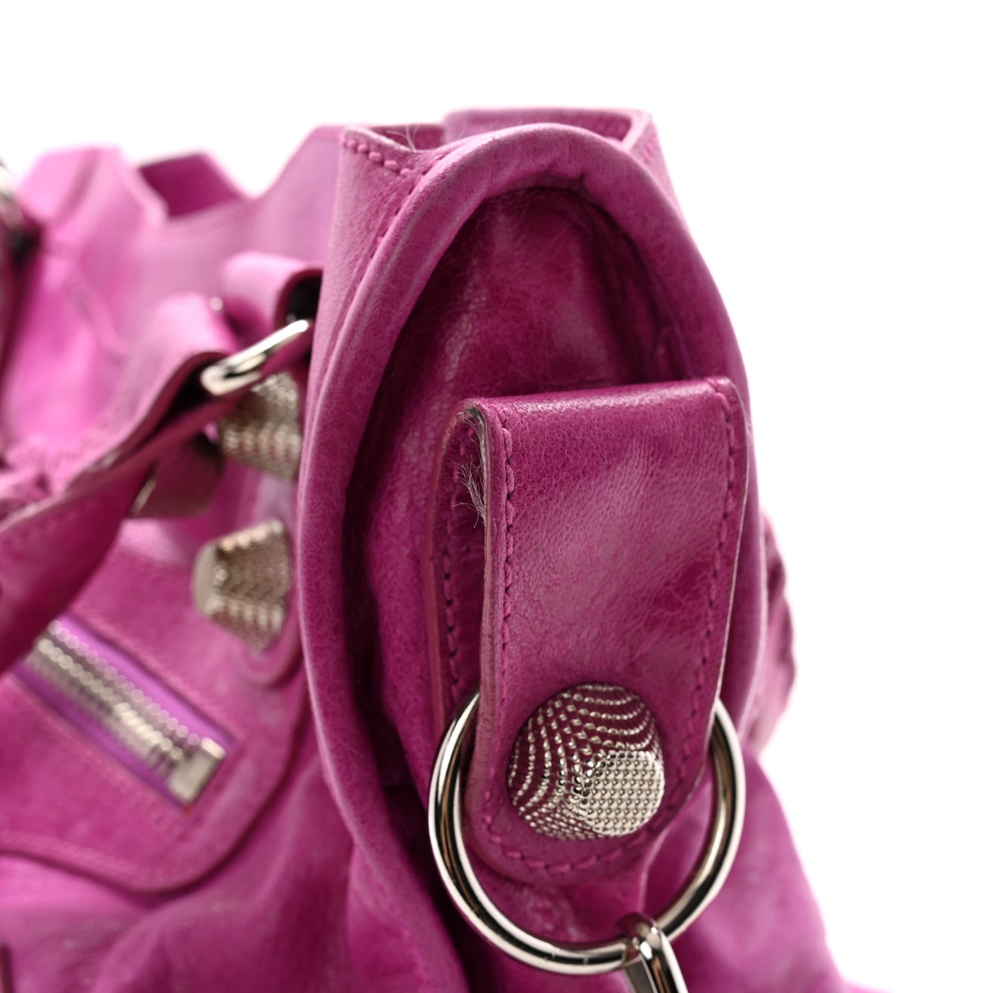 Agneau Giant 21 Silver Hardware City Cyclamen Fucsia