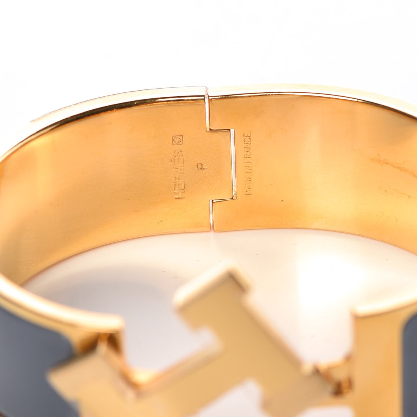 Enamel Wide Clic Clac H Bracelet PM Slate