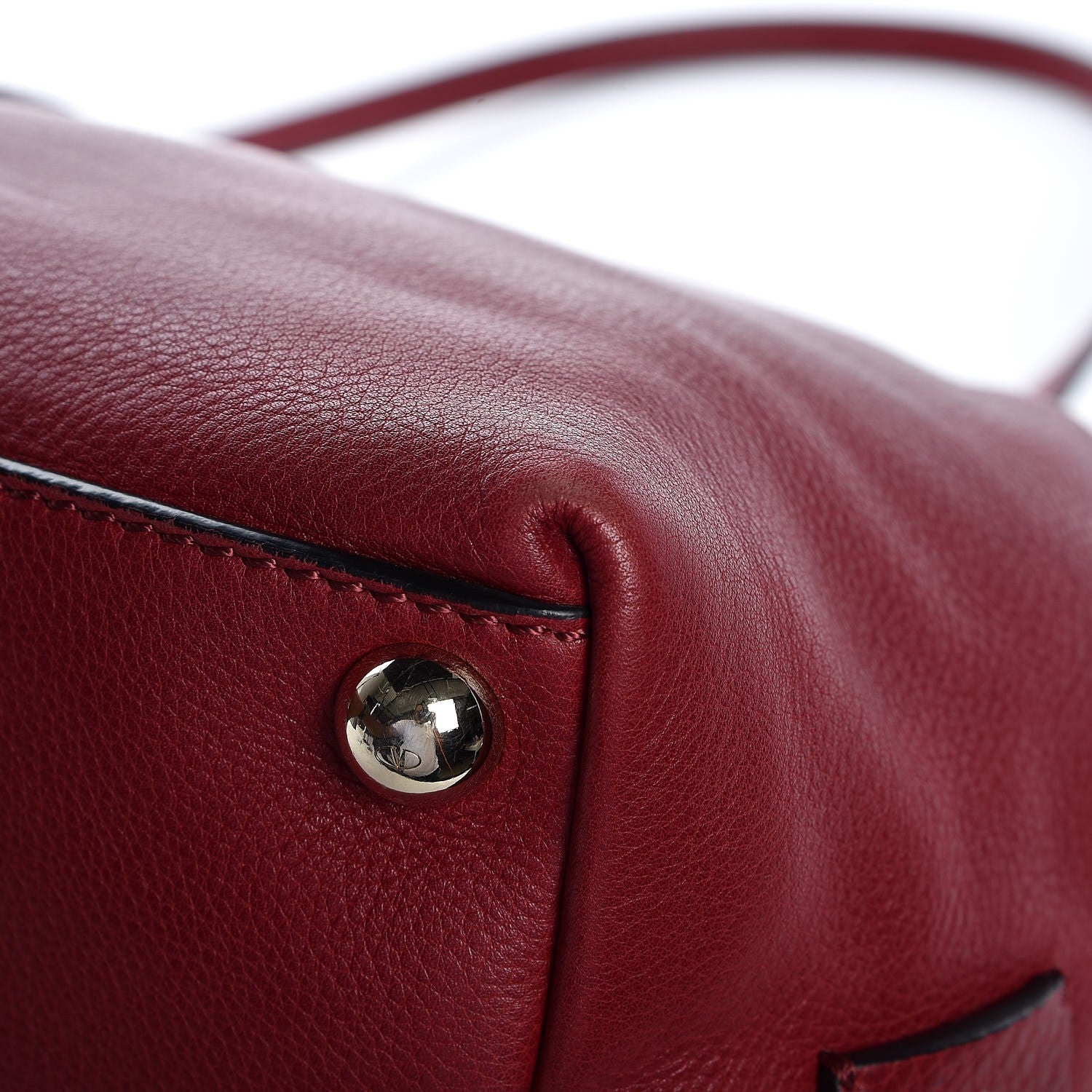 Valentino Garavani Grained Calfskin Va Va Voom Tote Dark Red 13 of 13