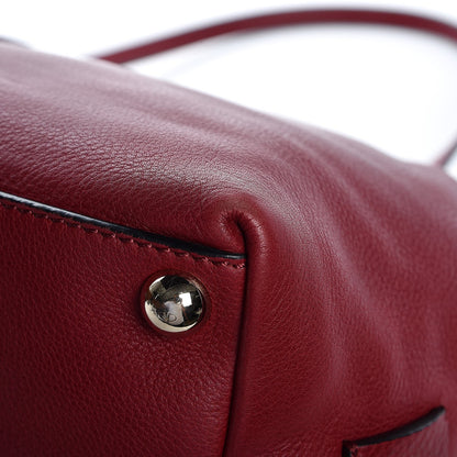 Valentino Garavani Grained Calfskin Va Va Voom Tote Dark Red 13 of 13