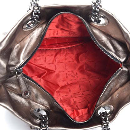 Christian Louboutin Metallic Calfskin Chain Tote Silver 5 of 10