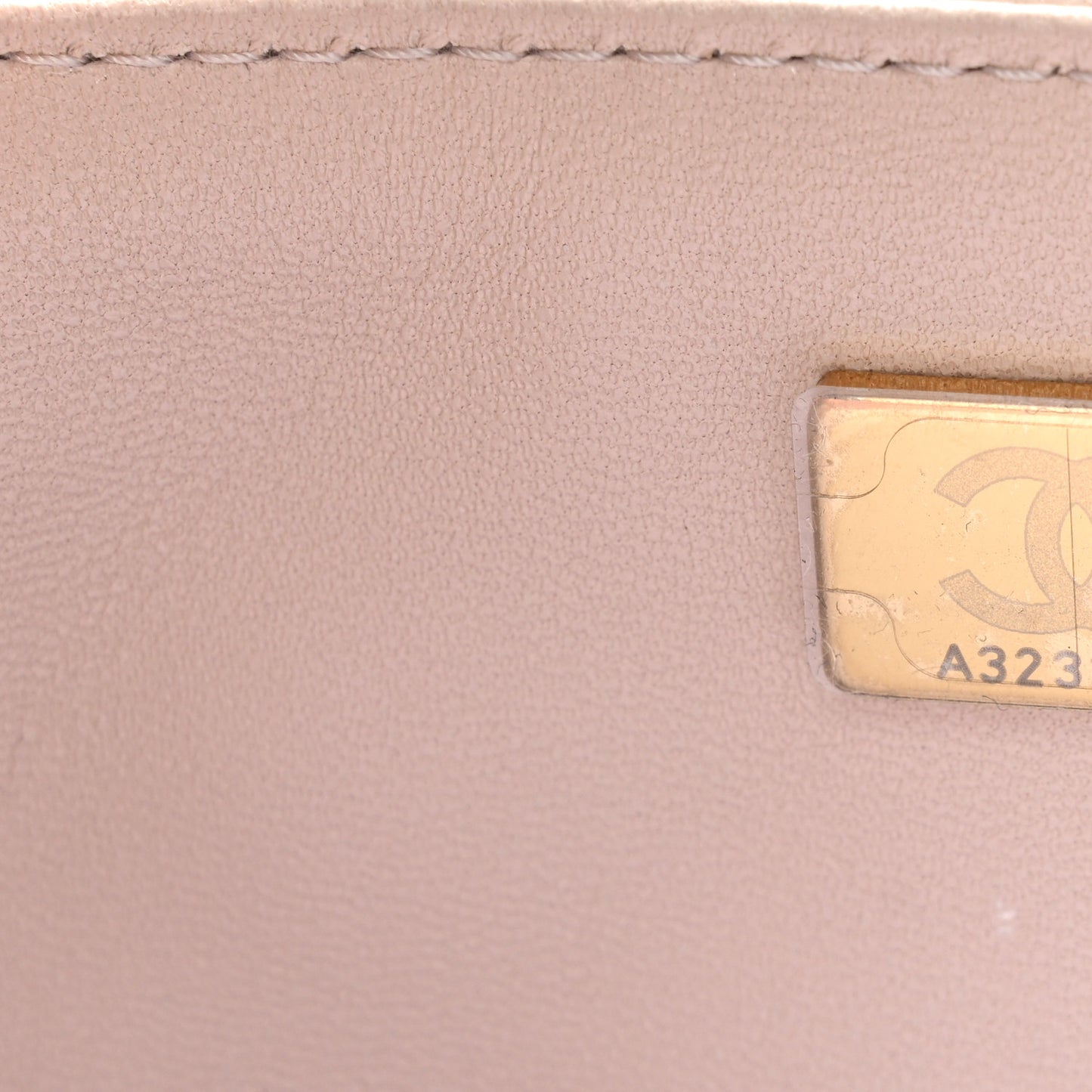 Lambskin Quilted Mini Rectangular Flap Beige