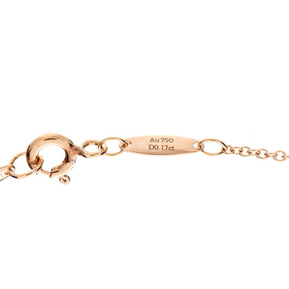 Tiffany 18K Rose Gold Diamond .17ct Elsa Peretti Diamonds by the Yard Pendant Necklace 3 of 7