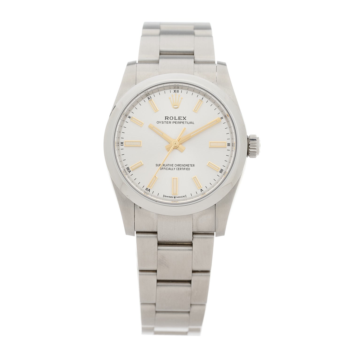 Rolex Stainless Steel 34mm Oyster Perpetual Watch Silver 124200 1 of 4
