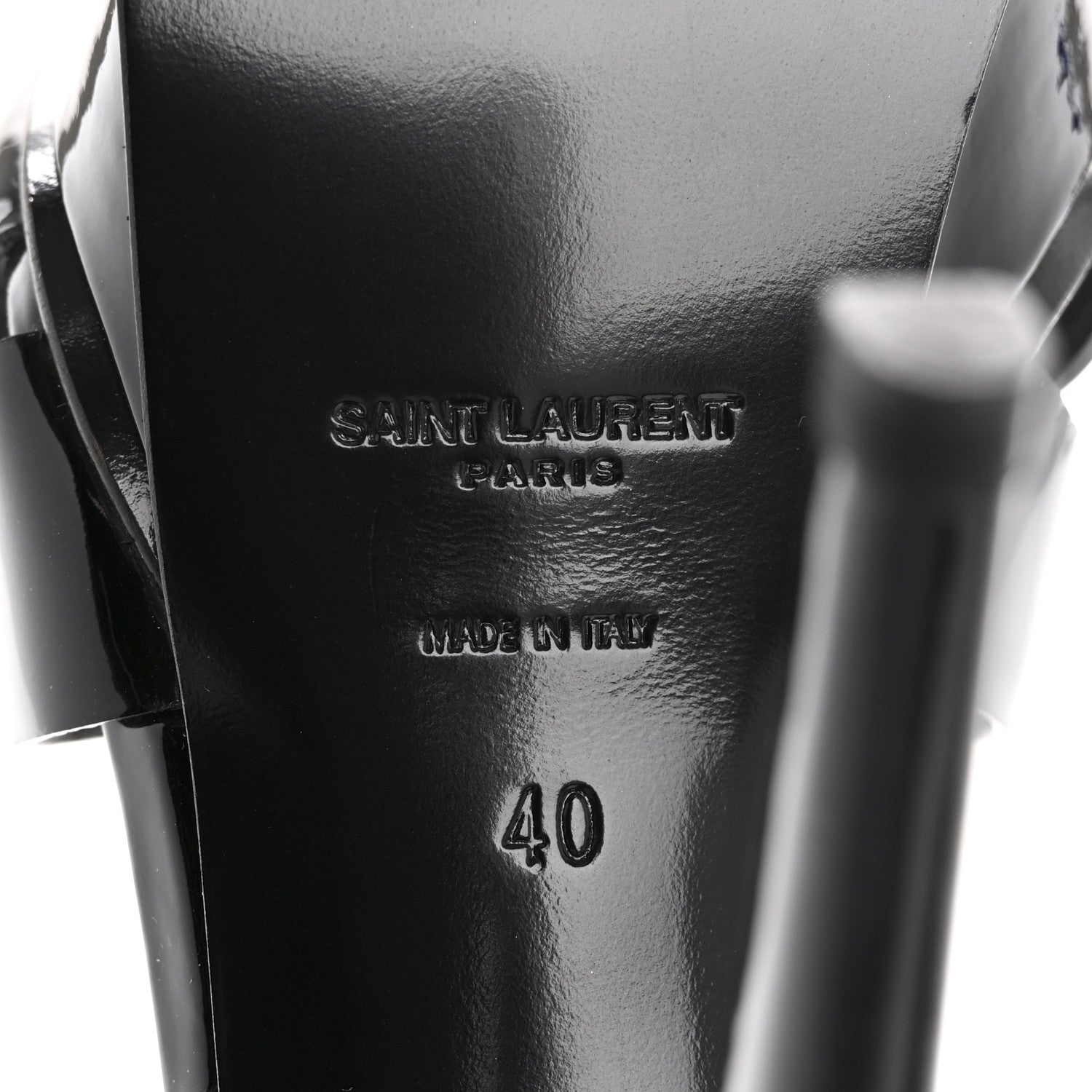 Saint Laurent Patent Tribute 105 Platform Sandals 40 Black 8 of 10