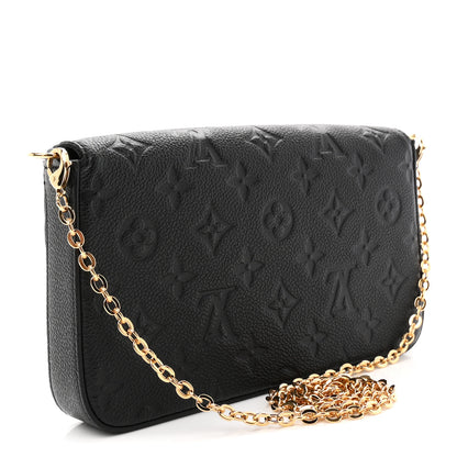 Louis Vuitton Empreinte Pochette Felicie Chain Wallet Black 4 of 11