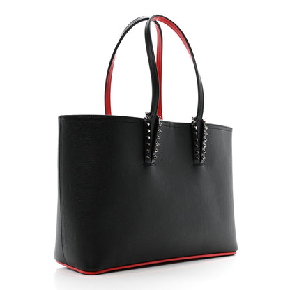 Christian Louboutin Calfskin Empire Spikes Small East West Cabata Tote Black 4 of 13
