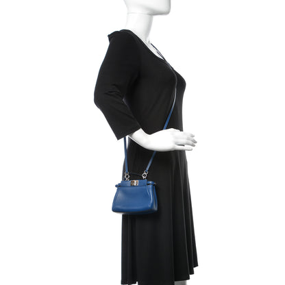 Fendi Shiny Nappa Micro Peekaboo Iconic Satchel Iris 3 of 7