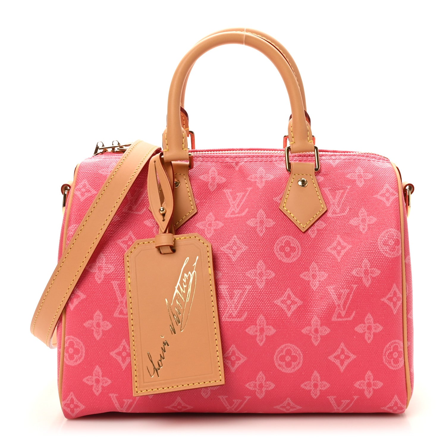 Louis Vuitton Monogram Origine Speedy Bandouliere 25 Rose Ruban 1 of 9