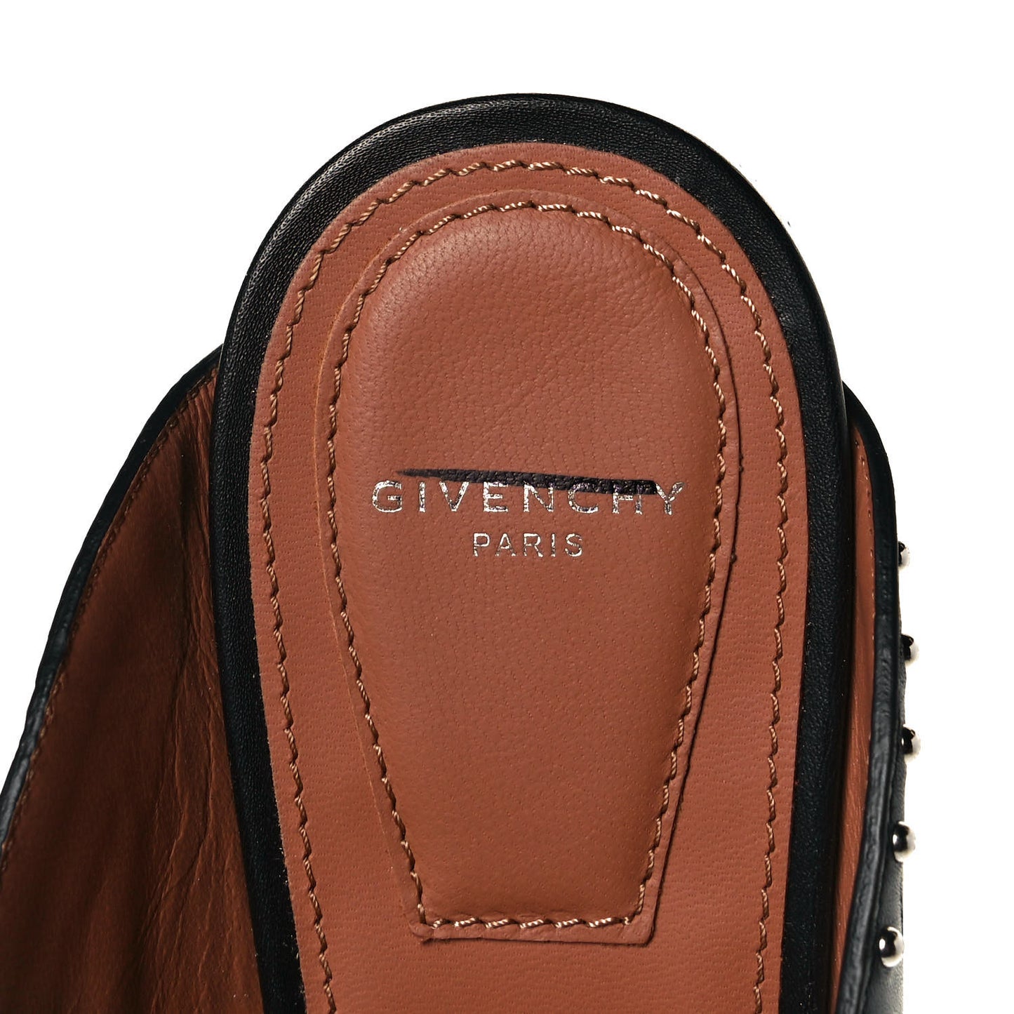 Calfskin Studded Elegant Loafer 37 Black