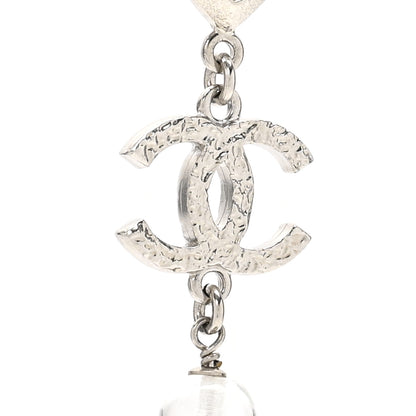 Chanel Gripoix Glass Bead CC Metiers d'Art Paris Salzburg Long Necklace Silver 4 of 5
