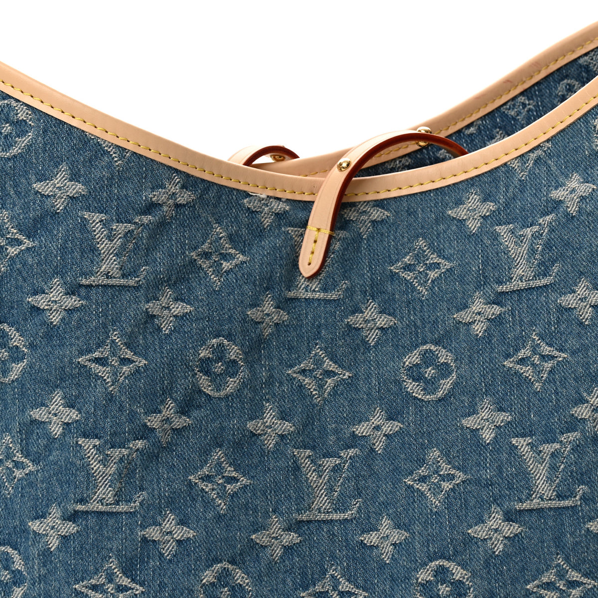 Louis Vuitton Monogram Denim CarryAll MM Blue 8 of 12