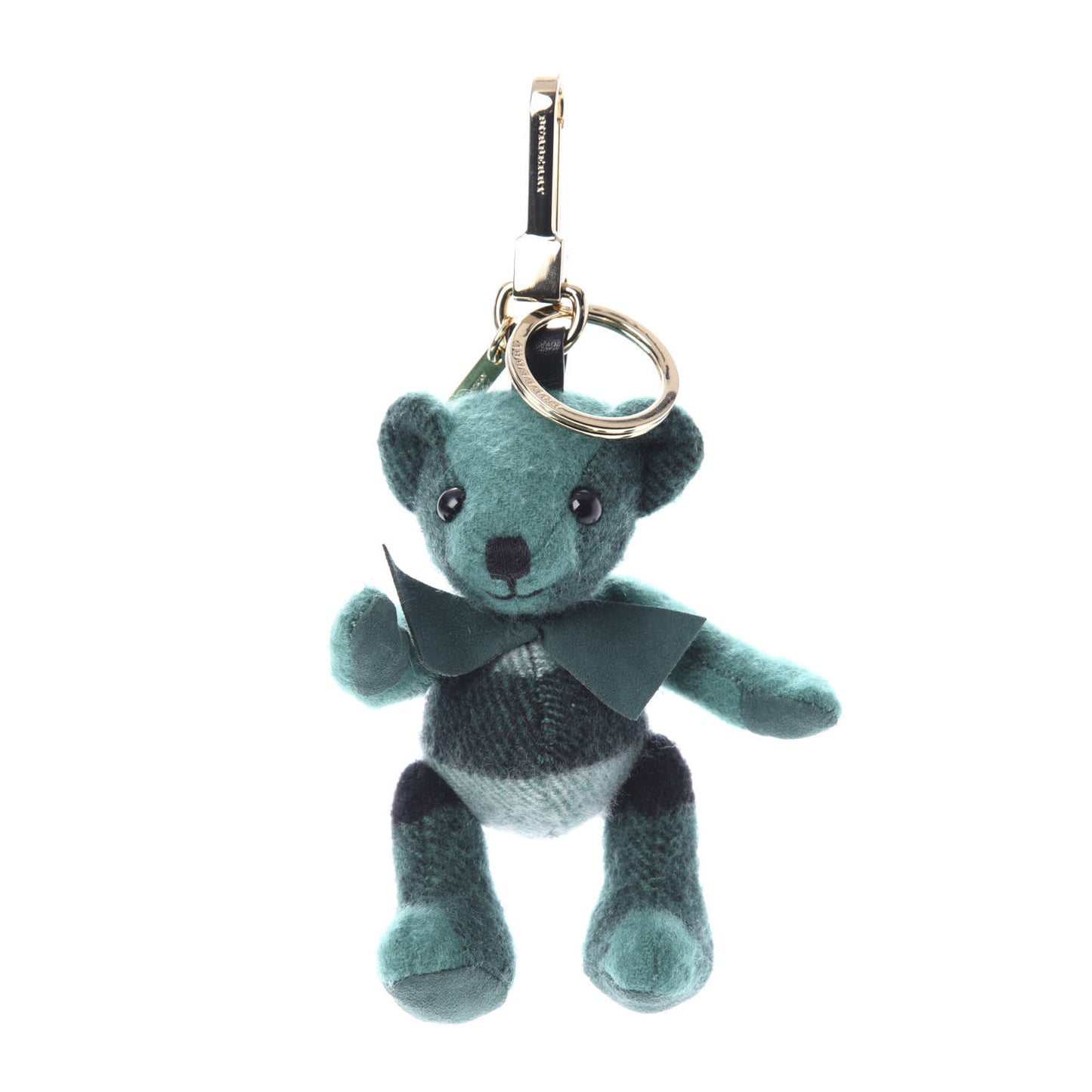 Cashmere Check Thomas Bear Bag Charm Emerald