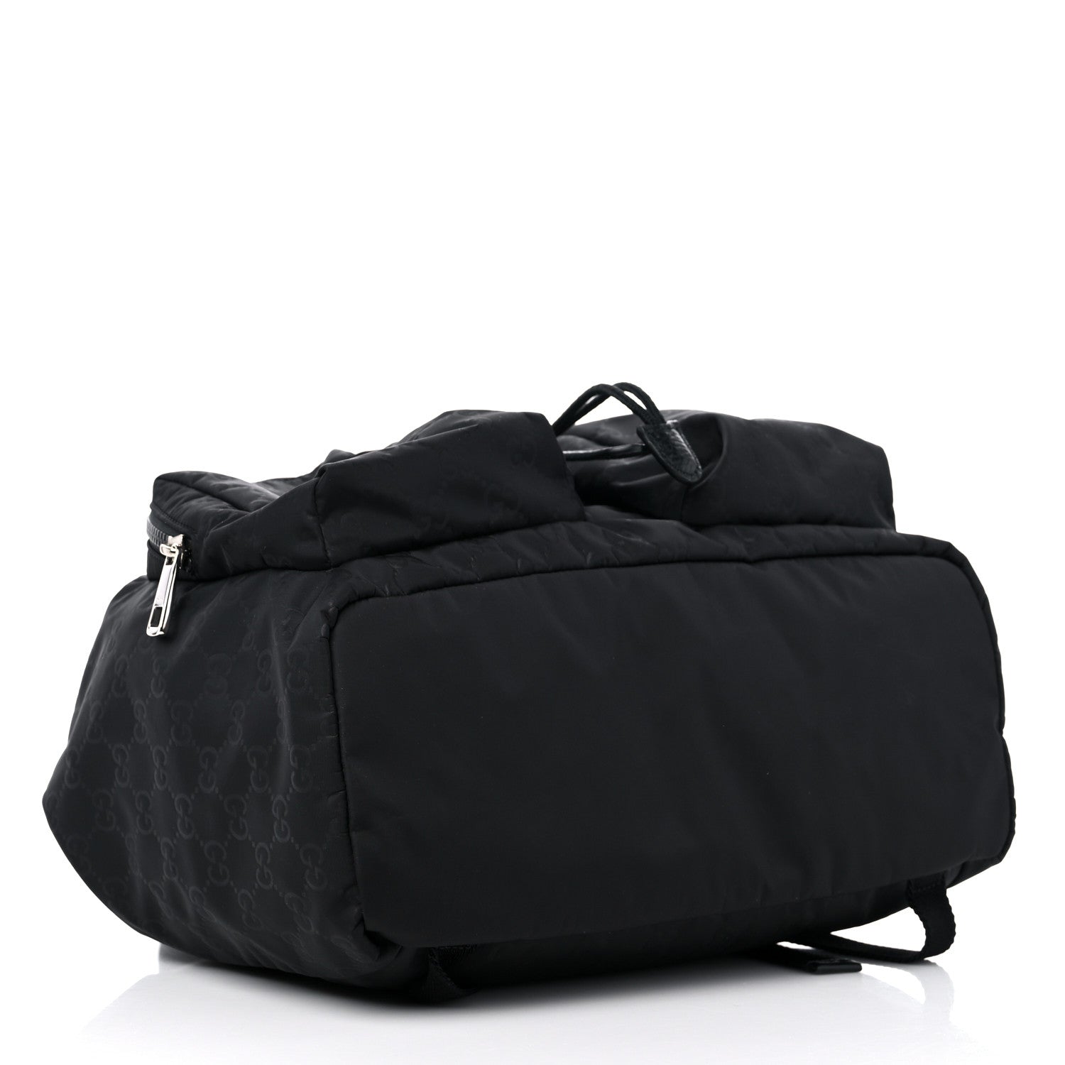 Gucci Nylon Monogram Medium Light Single Buckle Backpack Black 4 of 9