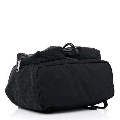 Gucci Nylon Monogram Medium Light Single Buckle Backpack Black 4 of 9