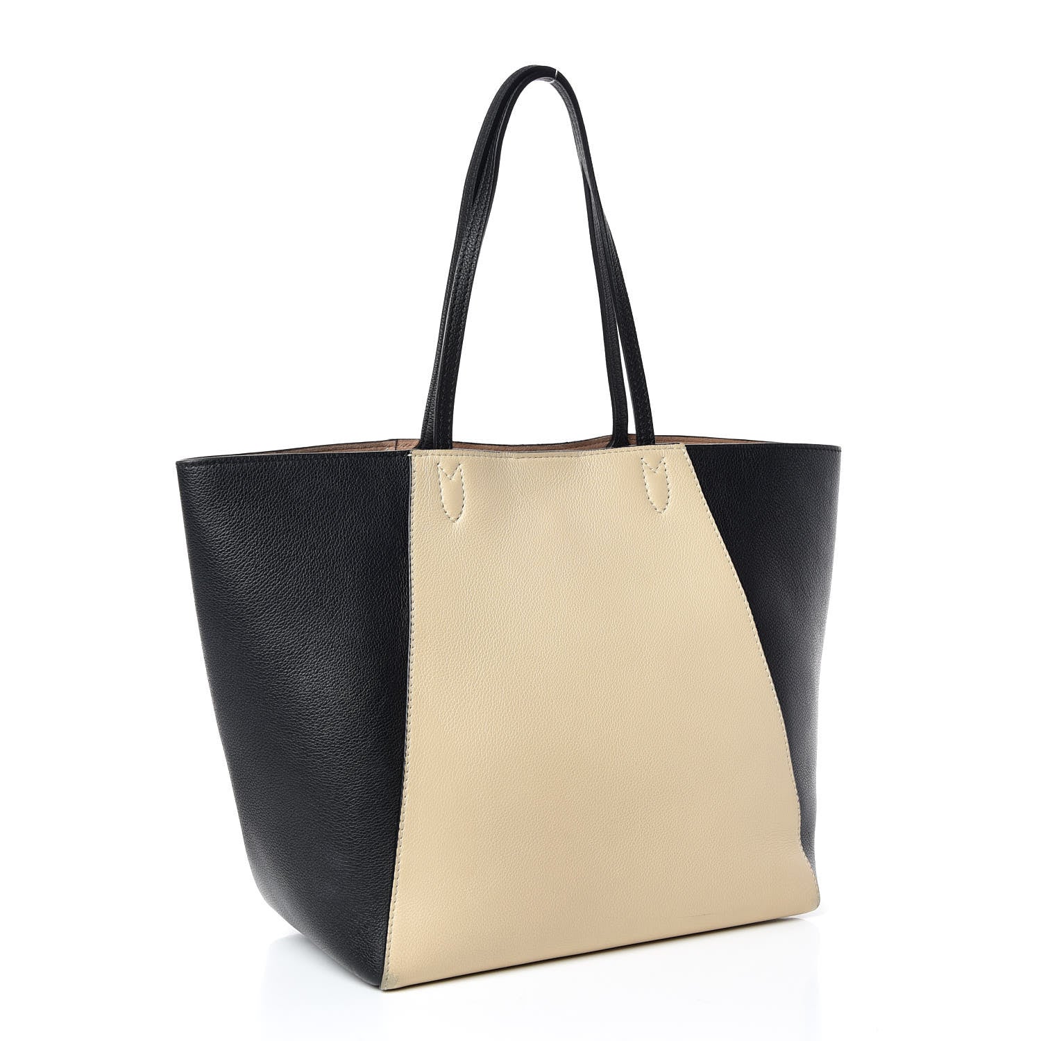 Louis Vuitton Calfskin Lockme Cabas Vanille Black 3 of 18