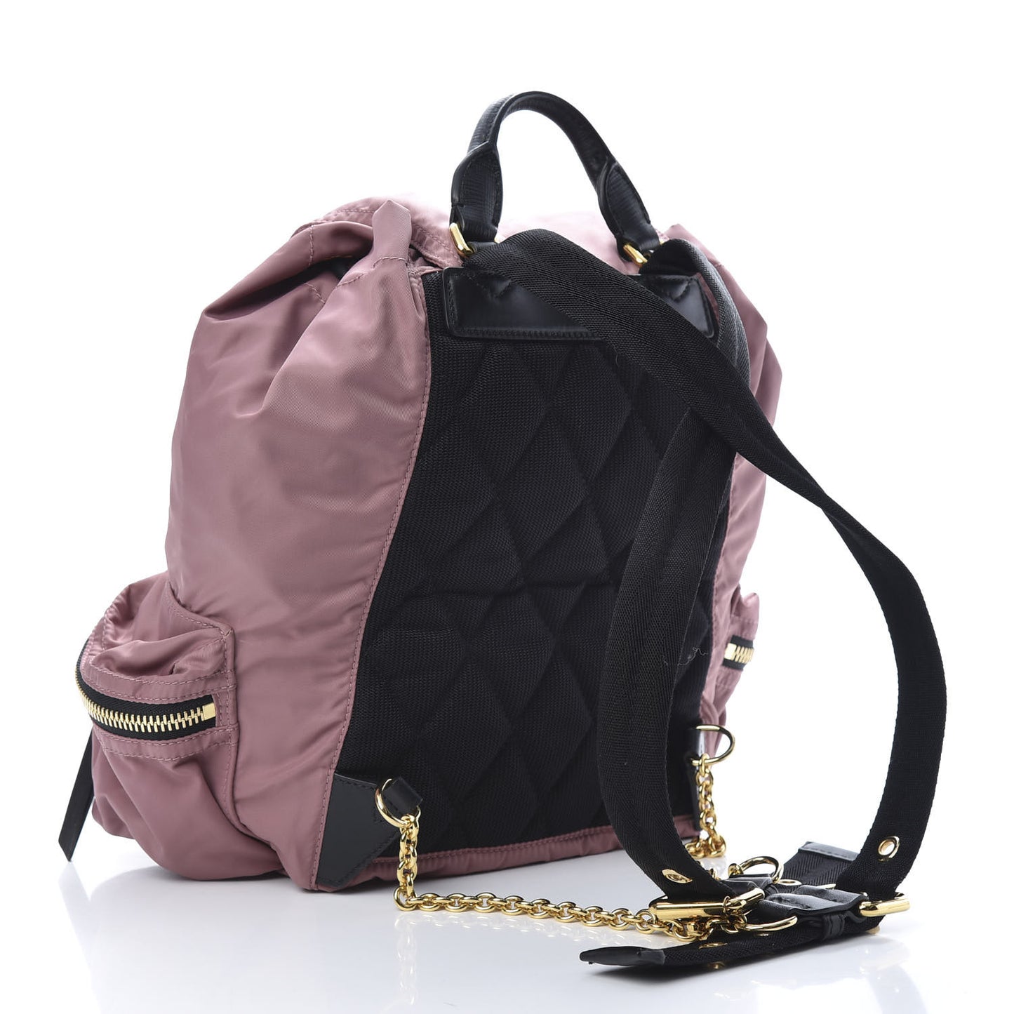 Nylon Medium Rucksack Backpack Mauve Pink