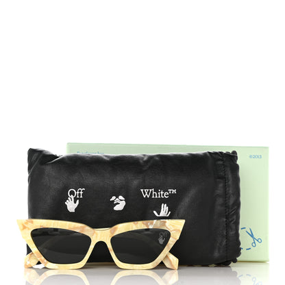 Off-White Acetate Marble Nina Sunglasses Beige 8 of 8