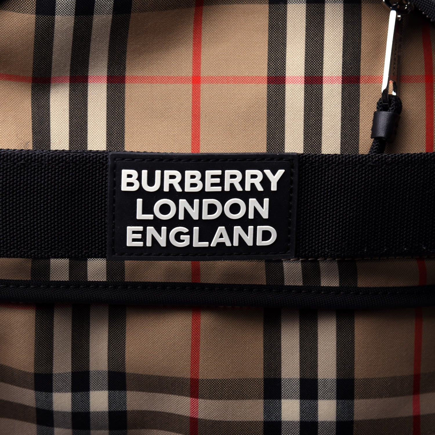 Burberry Canvas Vintage Check Large Nevis Backpack Black 9 of 10