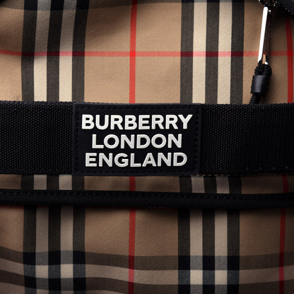 Burberry Canvas Vintage Check Large Nevis Backpack Black 9 of 10