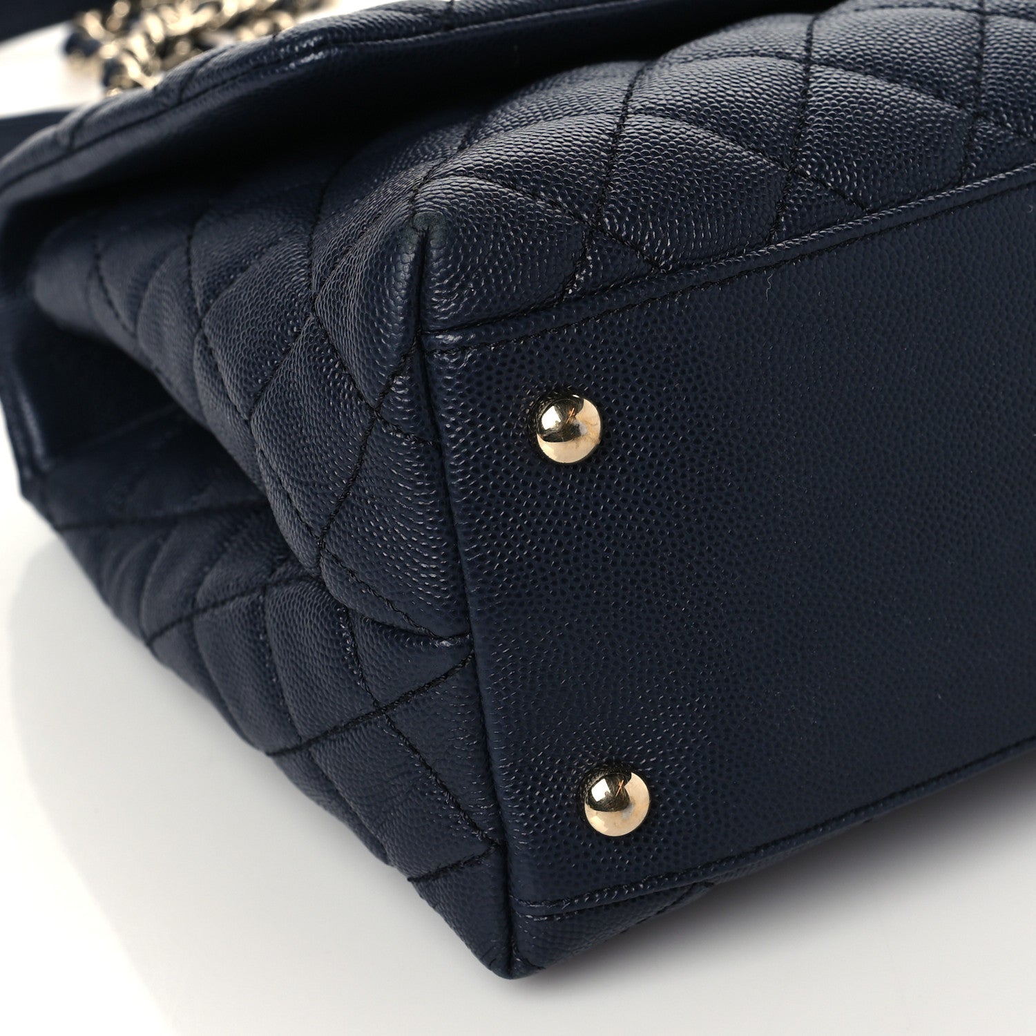Chanel Caviar Quilted Small Coco Handle Flap Navy 8 of 12